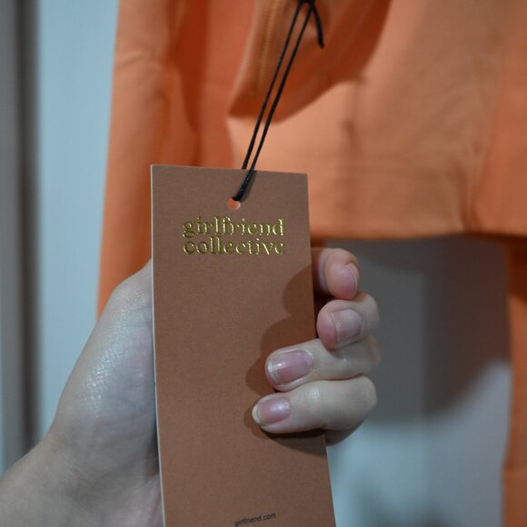 Girlfriend Collective Size XS Orange Leggings and Sports Bra Set NWT - Picture 5 of 9